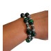 2 piece Green Beaded Bracelet