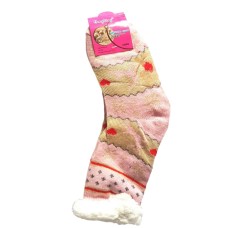 Ladies Fluffy Winter Socks with Non-Slip Grip LWS011