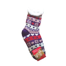 Ladies Fluffy Winter Socks with Non-Slip Grip LWS005