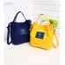 Women's Small Casual Canvas Bag - Dark Blue