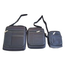 3 Piece Cross- Body Shoulder Bag Black