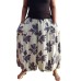 Baggy Palazzo Pants Grey Floral