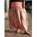 Baggy Palazzo Pants Peach Floral