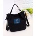 Women's Small Casual Canvas Bag - Black