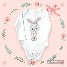 Hand Painted Bunny Baby Grows (12-18 months)