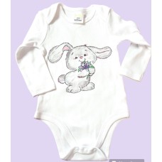 Hand Painted Bunny Baby Grows (6-12 months)