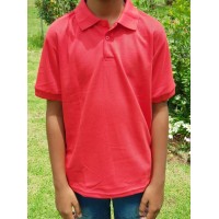 Kids Short Sleeve Golfers - Red (SIZE 11/12 yrs)