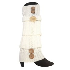 Cotton Road Ladies Leg Warmers White