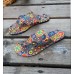 Flat Sandals - Floral Pattern Multi-Color