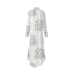 Letter Print Button Up Shirt Dress