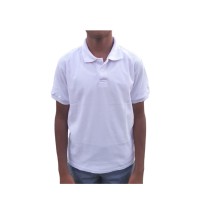 Kids Short Sleeve Golfers - White (SIZE 11/12 yrs)