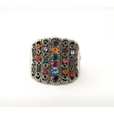 Multi-colored stud Ring 