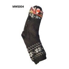 Mens Fluffy Winter Socks with Non-Slip Grip MWS004